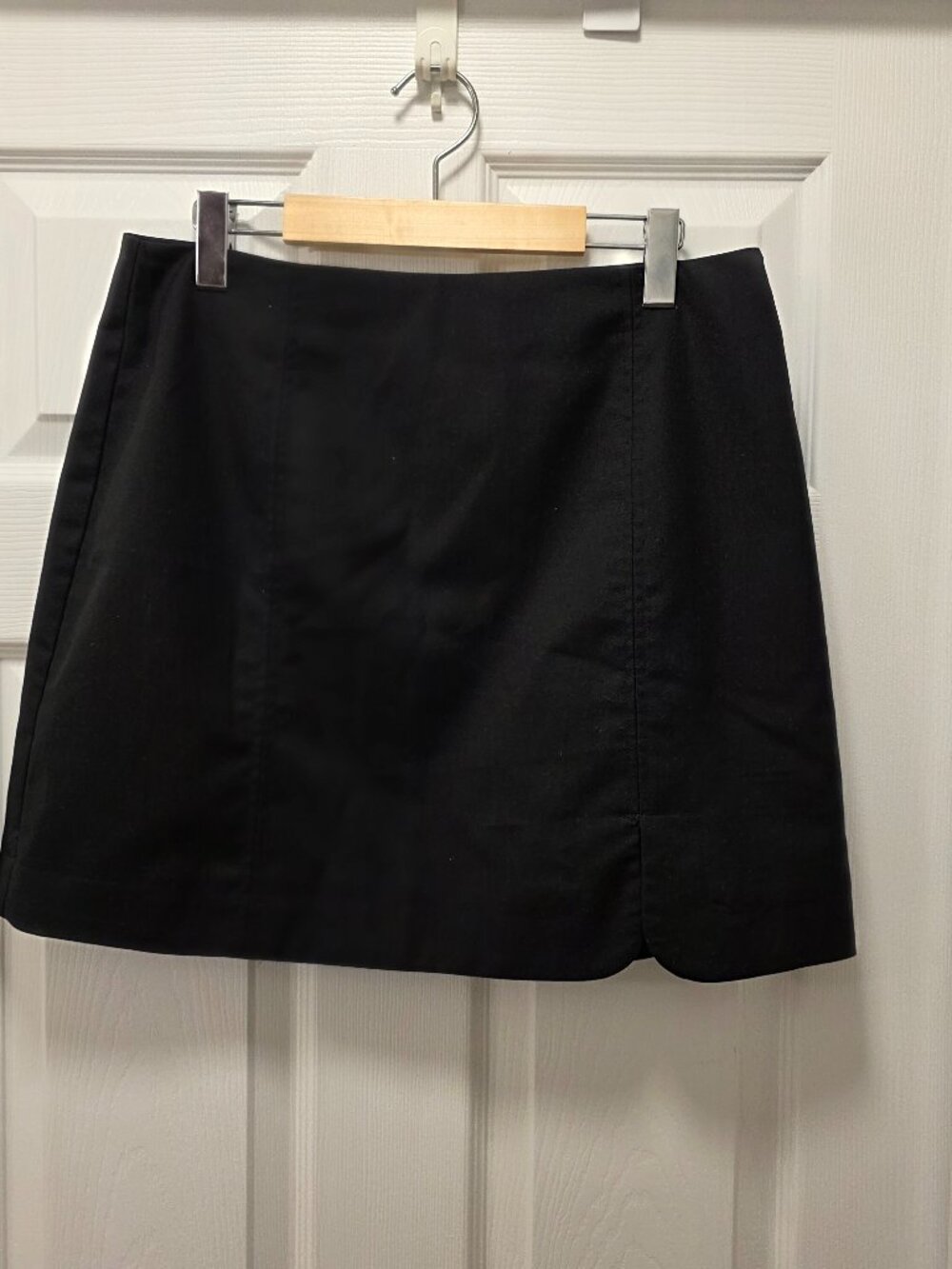 Y.A.S. Black Mini A-line Skirt with Small Bottom Slit